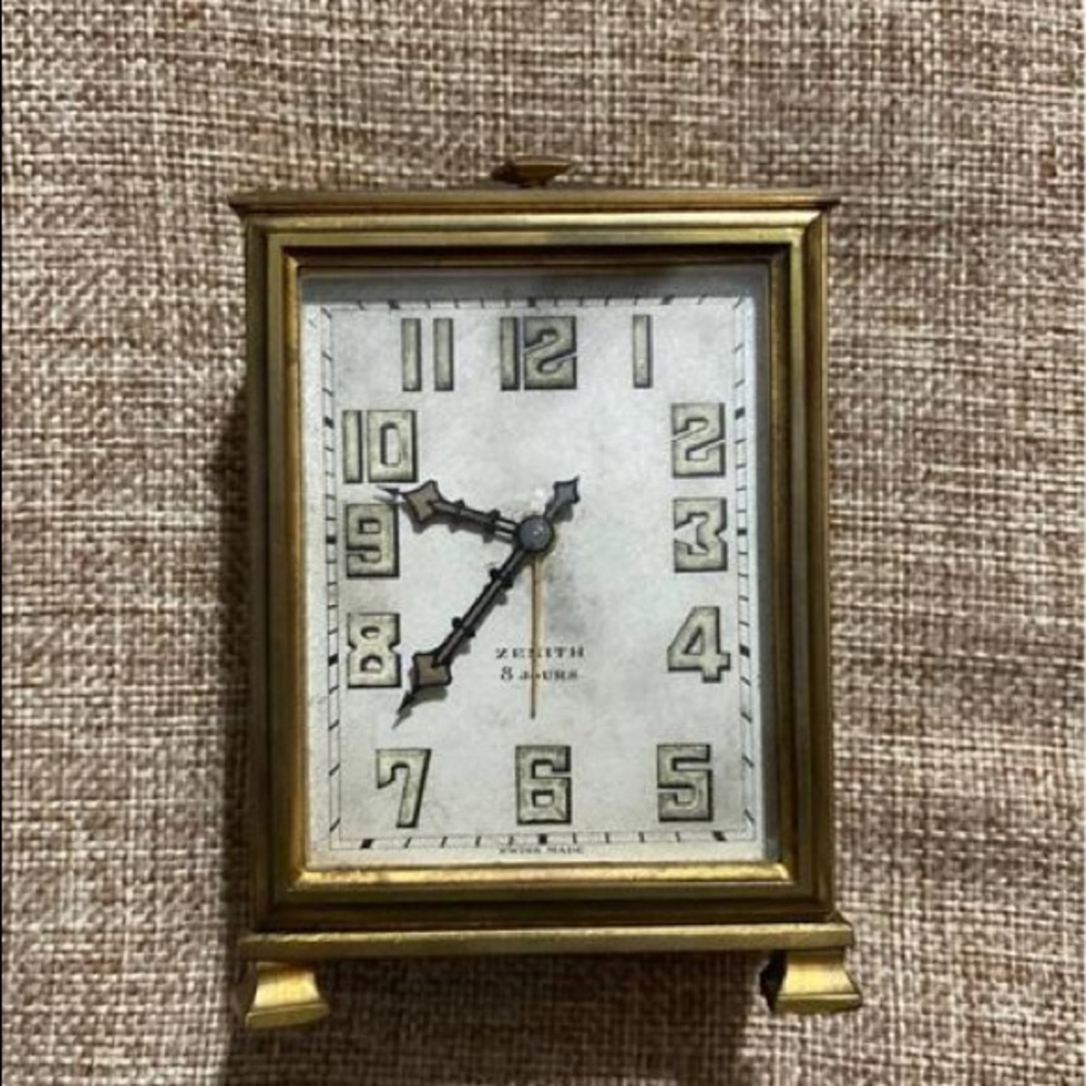 Zenith 8 jours alarm clock swiss